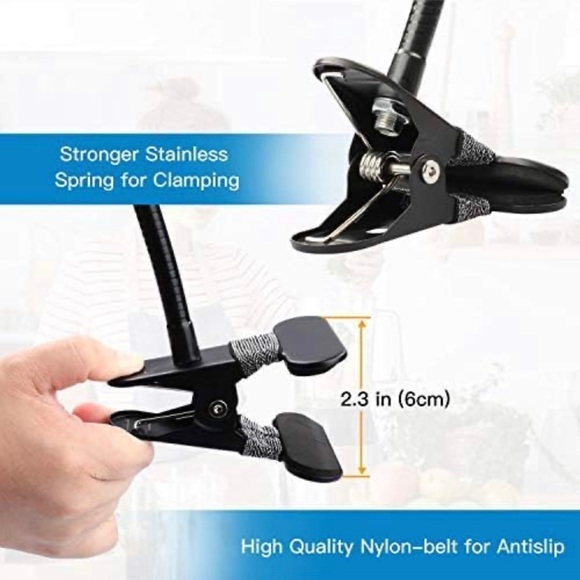 Webcam Mount - Flexible Desk Stand Clamp Gooseneck Stand 25” - Picture 2 of 6